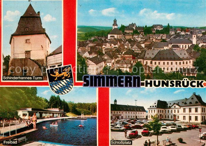 Simmern Hunsrueck Schinderhannes Turm Freibad Schlossplatz