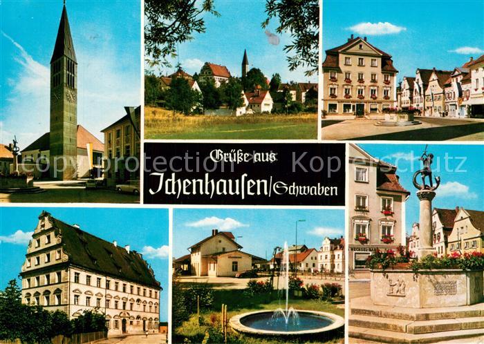 Ichenhausen Marktplatz Rathaus Brunnen Kirche