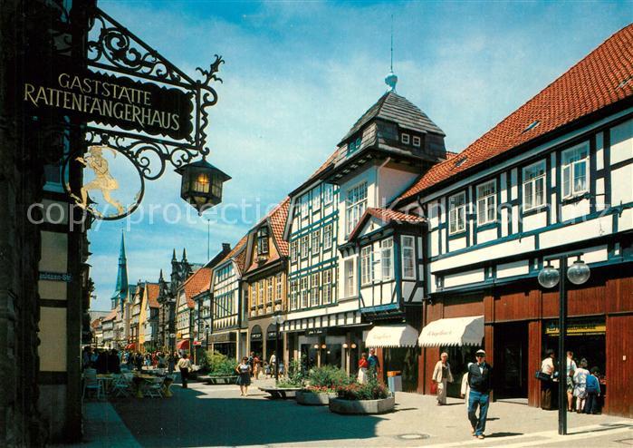 Hameln Weser Osterstrasse Fachwerk Rattenfaengerhaus