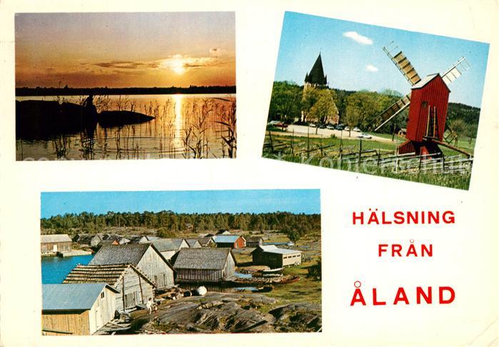 Aland Suomi Windmuehle Sonnenuntergang