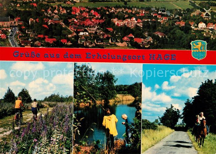 Hage Ostfriesland Panorama Reitergruppe Angler Radler