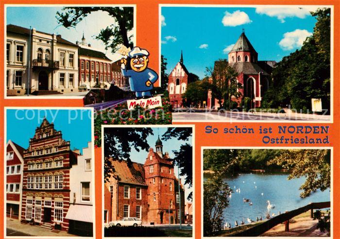 Norden Norddeich Ostfriesland Rathaus Mennonitenkirche Ludgerikirche Glockenturm