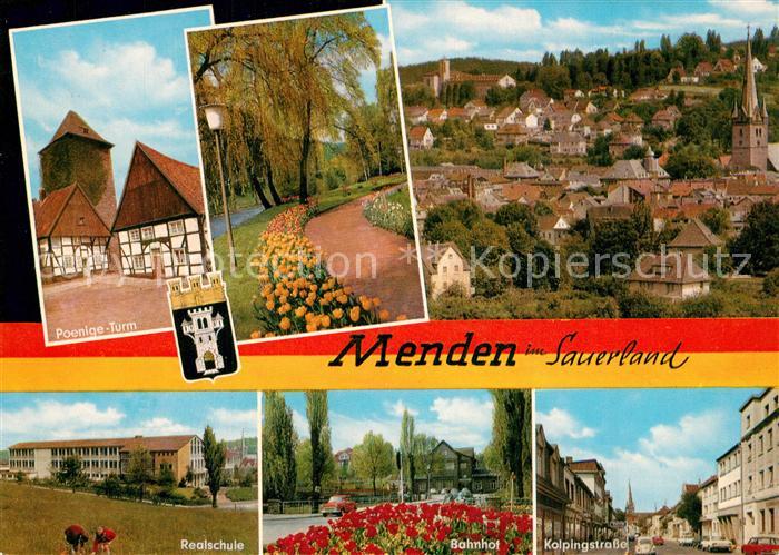 Menden Sauerland Penige-Turm Realschule Bahnhof