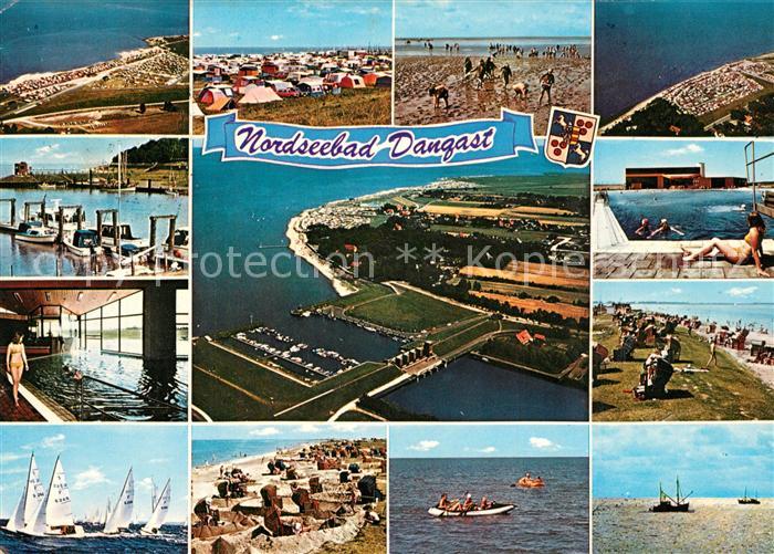 Dangast Nordseebad Fliegeraufnahme Segelboot hafen