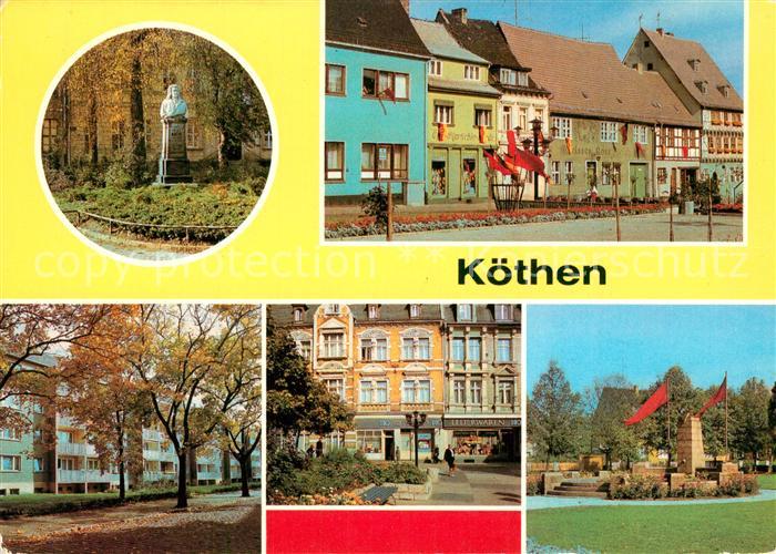 Koethen Anhalt Bachdenkmal Holzmarkt Karl-Marx-Allee