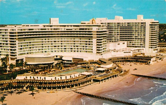 Miami Beach Fontainebleau Hotel Cabana and Yacht Club aerial view