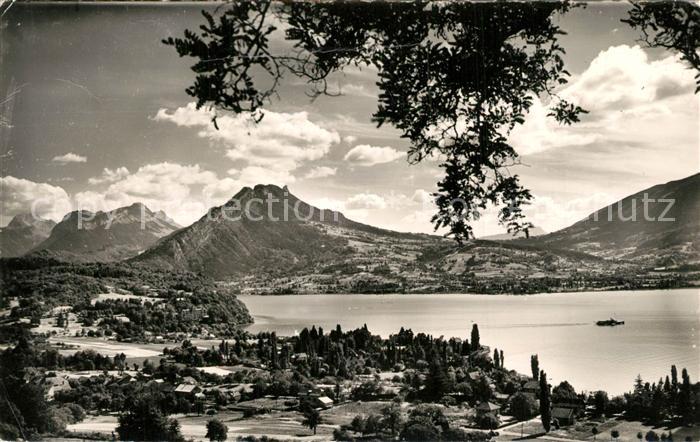 Menthon-Saint-Bernard Panorama Lac d_Annecy en face Col de Le