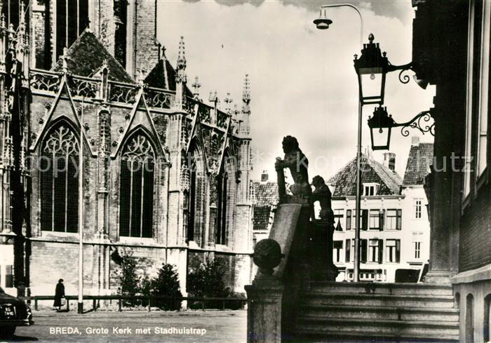Breda Noord-Brabant Grote Kerk met Stadhuistrap