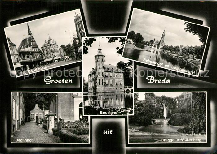 Breda Noord-Brabant Coothplein Seligsingel Delpratsingel Begijnhof Bruggetje Val
