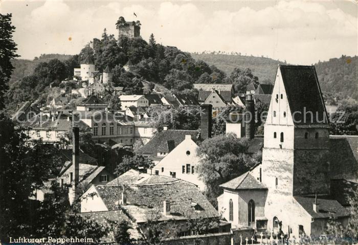 Pappenheim Mittelfranken Stadtansicht mit Kirche und Burg Luftkurort