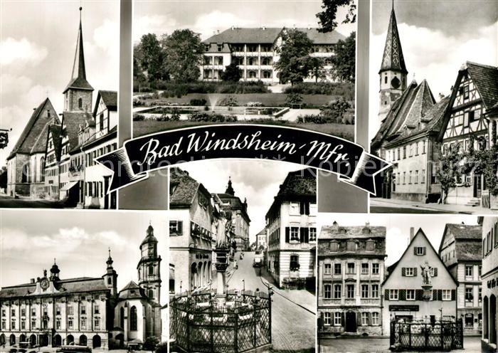 Bad Windsheim Kurhaus der Rummelsberger Anstalten Ortsmotive Altstadt Fachwerkha