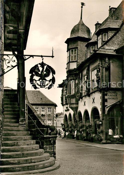 Goslar Rathaustreppe 12. Jhdt. Hotel Kaiser Worth ehemaliges Gildehaus 16. Jhdt.