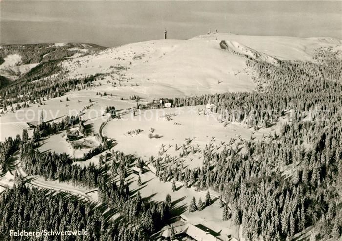 Feldberg Schwarzwald im Winter Fliegeraufnahme
