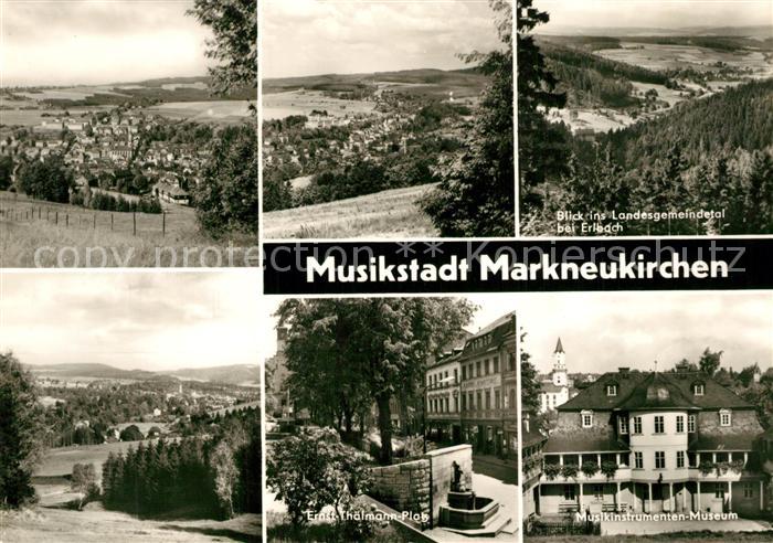 Markneukirchen Landschaftspanorama Ernst Thaelmann Platz Musikinstrumenten Museu