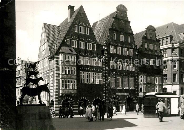 Bremen Deutsches Haus Altstadt Giebelhaeuser Fachwerkhaeuser Bremer Stadtmusikan