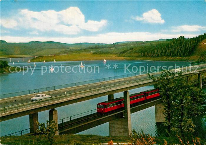 Biggesee Dumicketal Doppelstockbruecke Stausee