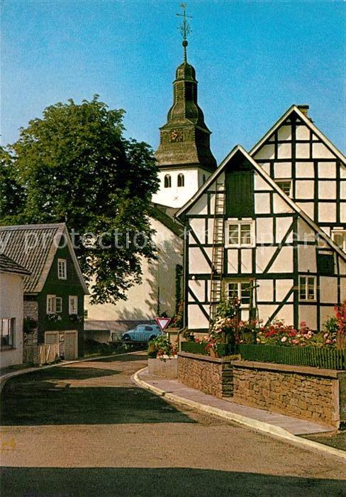 Nuembrecht Alte Poststrasse Fachwerkhaus Kirche