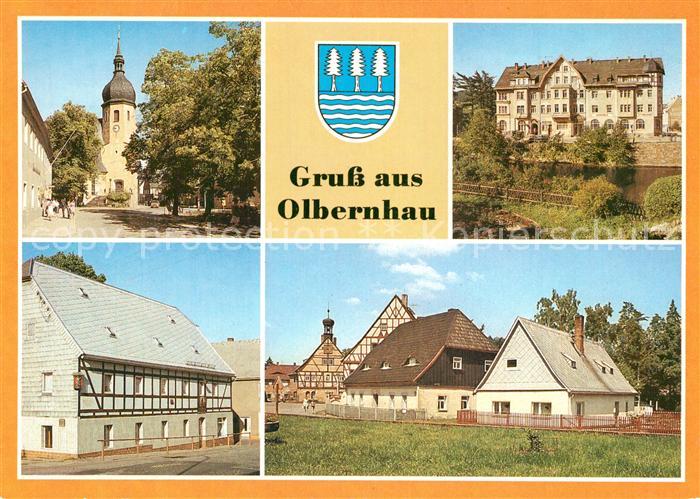 Olbernhau Erzgebirge Kirche Rathaus Gaststaette Wilder Mann Saigerhuette 16. Jhd