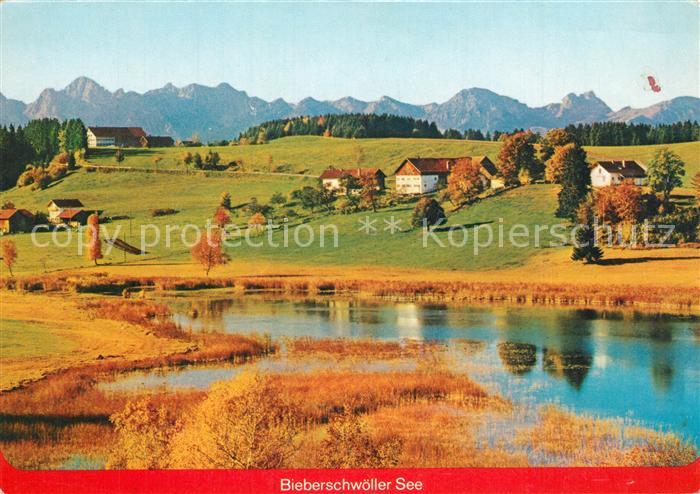 Steingaden Oberbayern Bieberschwoeller See Herbststimmung Alpen