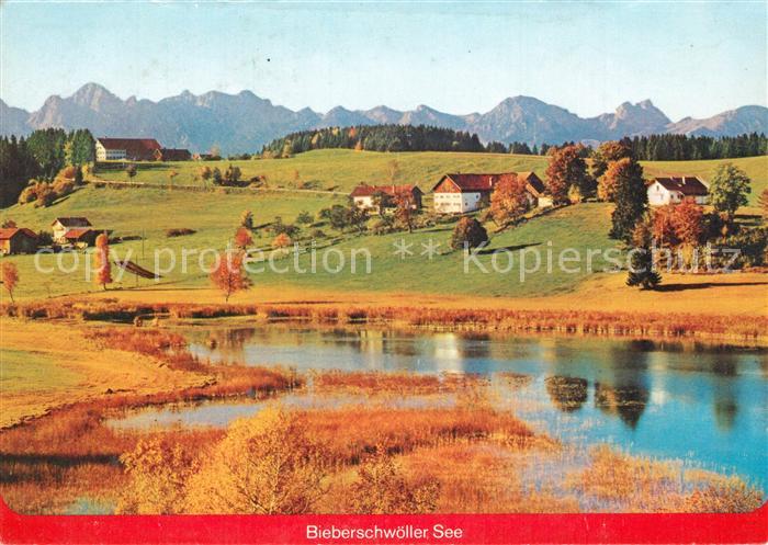 Steingaden Oberbayern Landschaftspanorama Bieberschwoeller See Herbststimmung Al