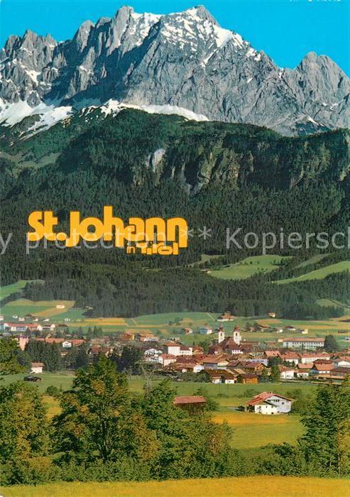 St Johann Tirol Panorama Luftkurort mit Wildem Kaiser Kaisergebirge