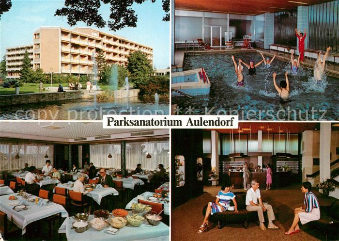 Aulendorf Parksanatorium Wasserspiele Wassergymnastik Foyer Speiserestaurant