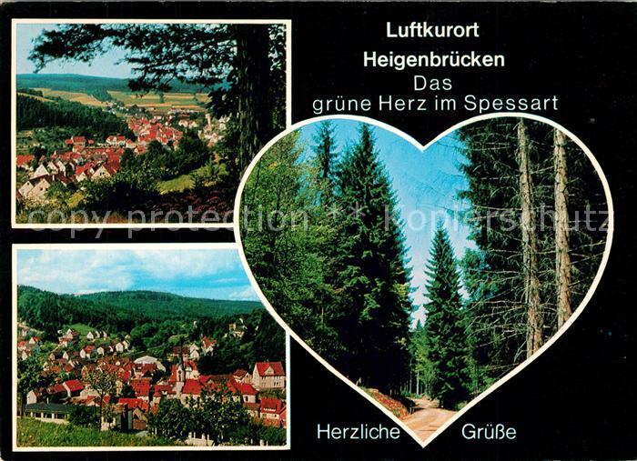 Heigenbruecken Das gruene Herz im Spessart Waldpartie Panorama Hoehenluftkurort