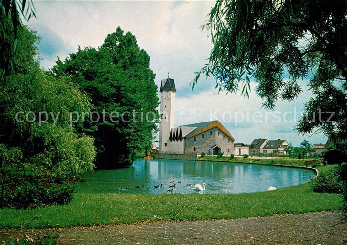 Buschhoven St Katharina Kirche Schwanenteich