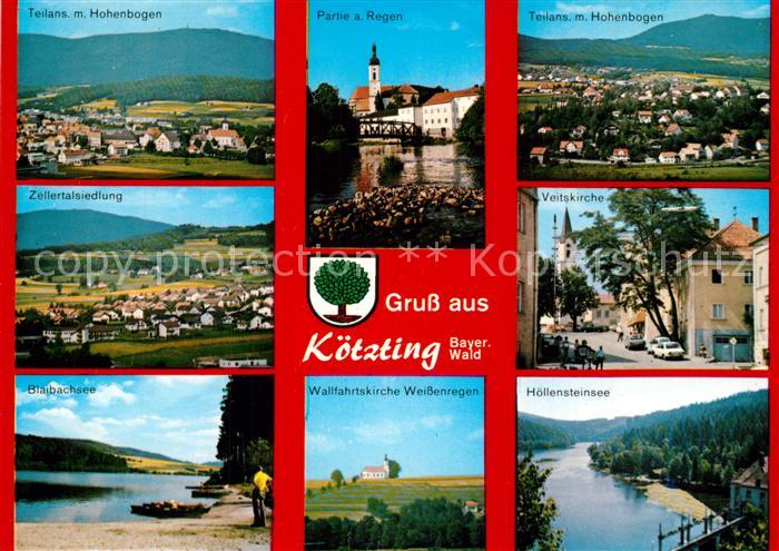 Koetzting Panorama Hohenbogen Zellertalsiedlung Blaibachsee Wallfahrtskirche Hoe