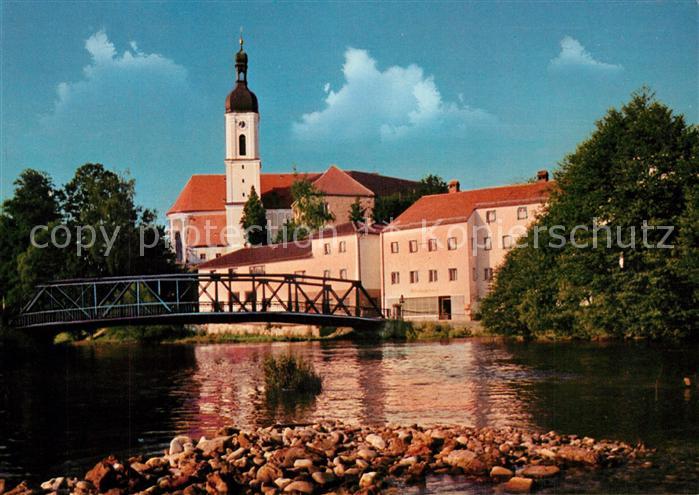 Koetzting Partie am Regen Bruecke Kirche