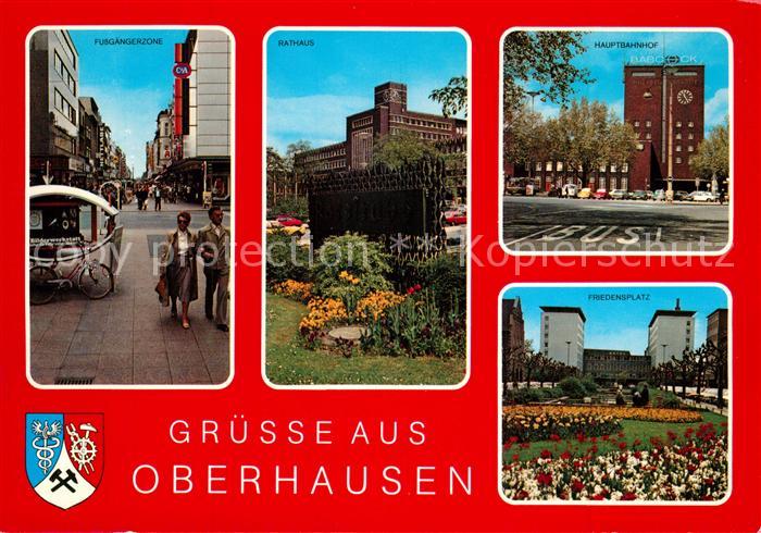 Oberhausen Fussgaengerzone Rathaus Hauptbahnhof Friedensplatz