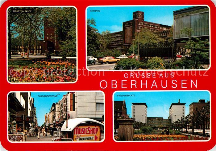 Oberhausen Hauptbahnhof Rathaus Fussgaengerzone Friedensplatz