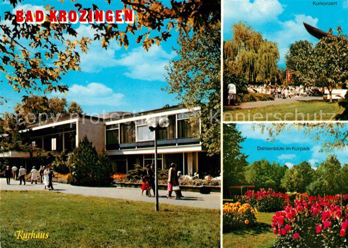 Bad Krozingen Kurhaus Kurkonzert Dahlienbluete im Kurpark