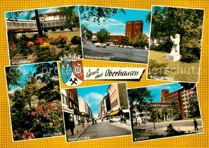 Oberhausen Stadthalle Hauptbahnhof Berliner Platz Baer Statue Grillopark Marktst