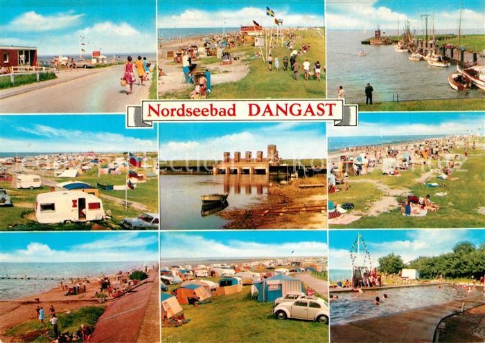 Dangast Nordseebad Promenade Strand Hafen Schleuse Campingplatz Freibad