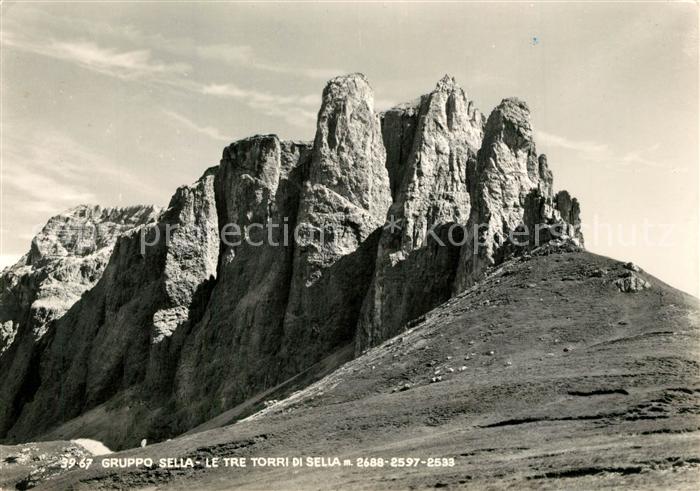 Canazei Gruppo Sella Le tre Torri di Sella Sellerjoch Dolomiten