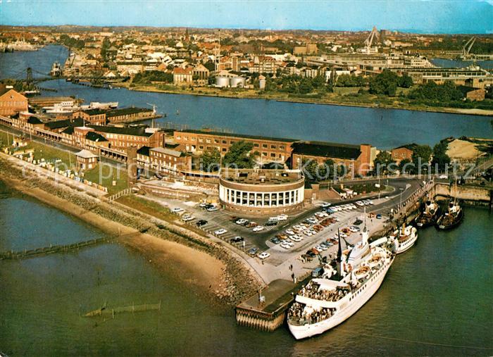 Wilhelmshaven Suedstrand mit Strandhalle MS Wilhelmshaven Fliegeraufnahme
