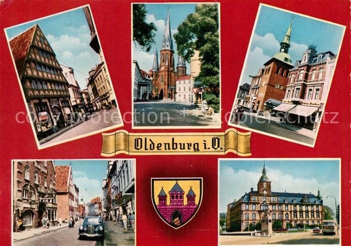 Oldenburg Niedersachsen Teilansichten Innenstadt Gebaeude