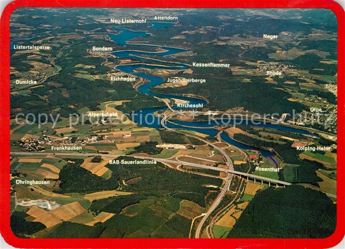 Olpe Biggesee und Umgebung Fliegeraufnahme