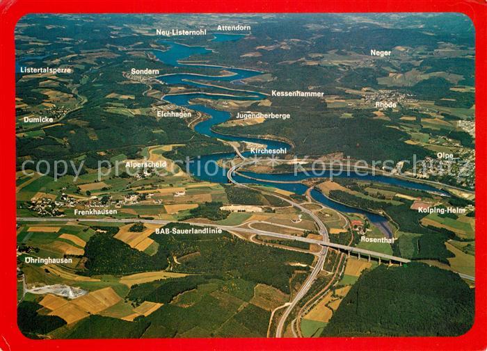 Olpe Biggesee und Umgebung Fliegeraufnahme