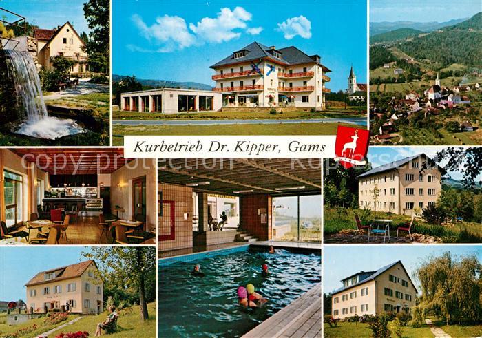 Gams Bad Kurpark Wasserfall Kurhotel Cafe Hertahof Hallenbad Gudrunhof Waldhof