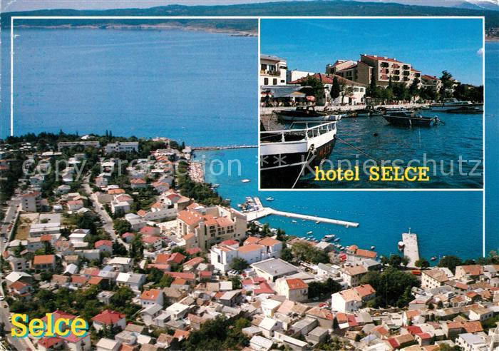 Selce Crikvenica Hotel am Hafen Fliegeraufnahme