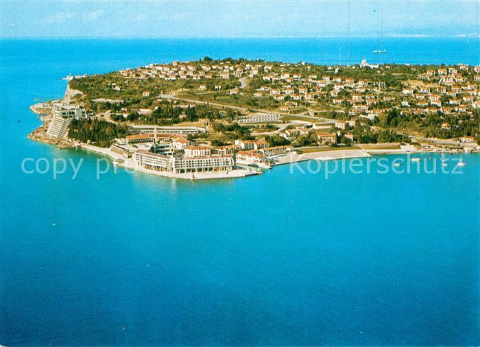 Portoroz Halbinsel Fliegeraufnahme
