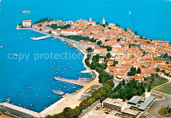Porec Altstadt Hafen Fliegeraufnahme