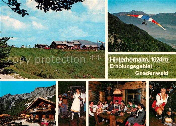 Gnadenwald Hinterhornalm Berggasthof Erholungsgebiet Drachenfliegen