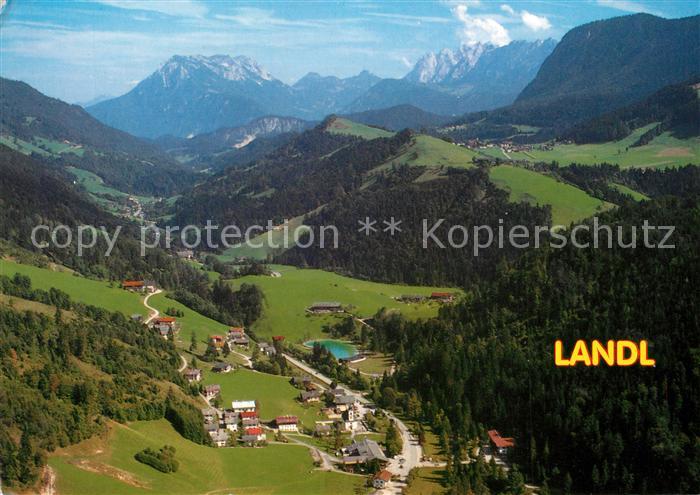 Landl Thiersee Panorama Erholungsort Alpen Fliegeraufnahme
