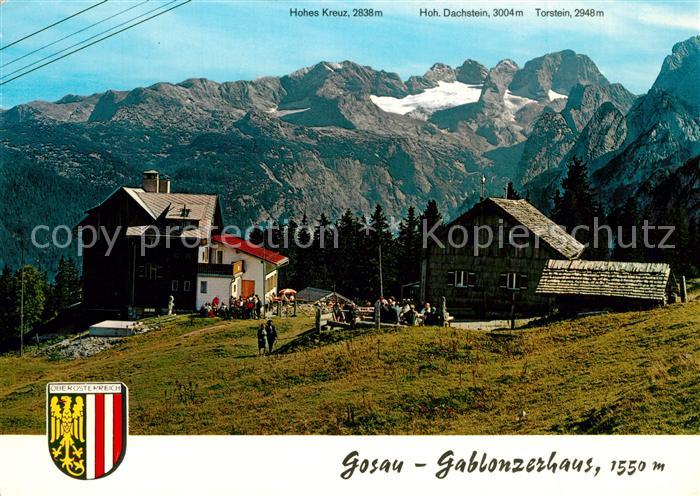 Gosau Oberoesterreich Gablonzerhaus Ausflugsziel Gosausee Gosaukammbahn Dachstei