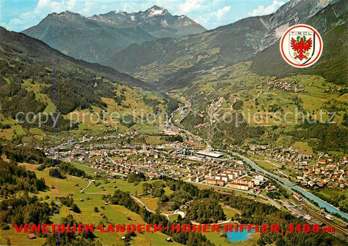 Landeck Tirol Motiv aus Richtung Venetseilbahn Bergstation Berghotel Tramserhof