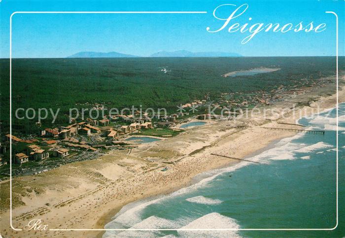 Seignosse Le Penon Au fond les Montagnes d_Espagne vue aér