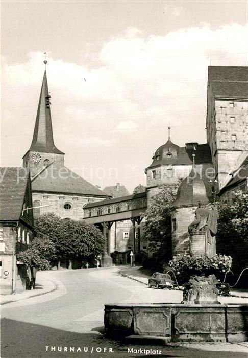 Thurnau Marktplatz Brunnen Kirche